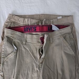 Boys 2 Pair Khaki Carpenter Straight Pants Sz 18